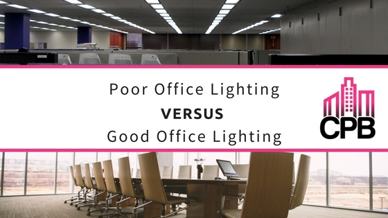 Poor Office Lighting vs Good Office Lighting